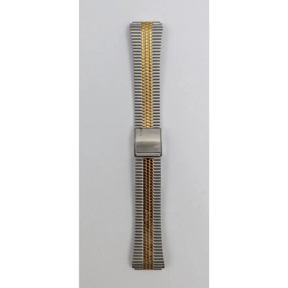 Speidel Gold Silver Stainless Steel Men Watch Band